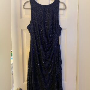 Alex Evenings Midnight Blue Backless Dress